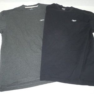 Reebok Basic Tee T-Shirt LOT 2 Large Gray Black